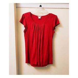 🌿{5 for $25} Michael Kors Red Ruched Top